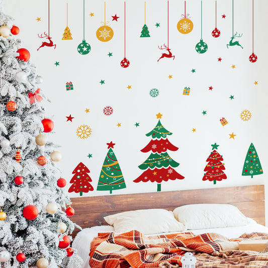 Adesivo murale Albero di Natale con neve