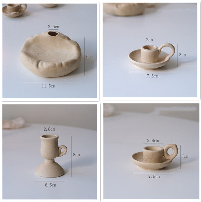 Portacandela ceramica retrò