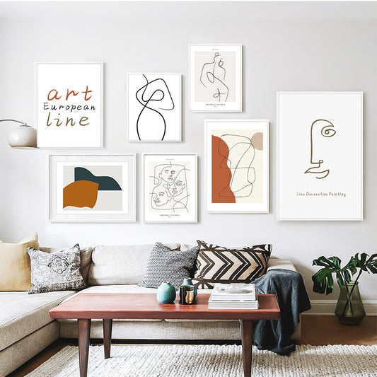 Quadro su tela Figure linea astratte
