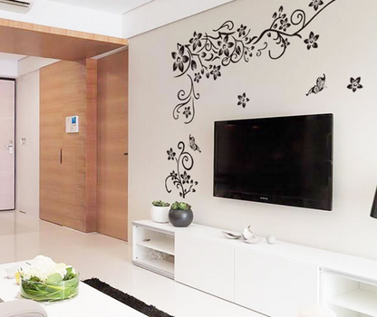 Sticker Farfalla Fiori