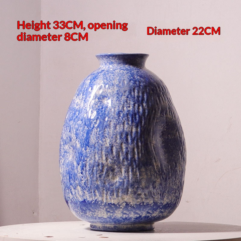 Vaso Ceramica Fiori Blu