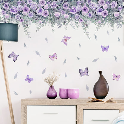 Adesivo murale Fiori e piante viola