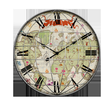 Orologio da parete Mappe geografiche vintage