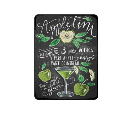 Targa in metallo Cocktail