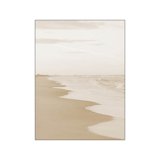 Quadro su tela Spiaggia con foglia d'oro