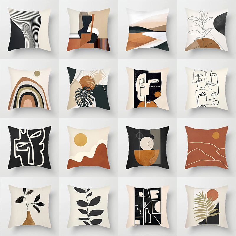 Cuscino marrone geometrico