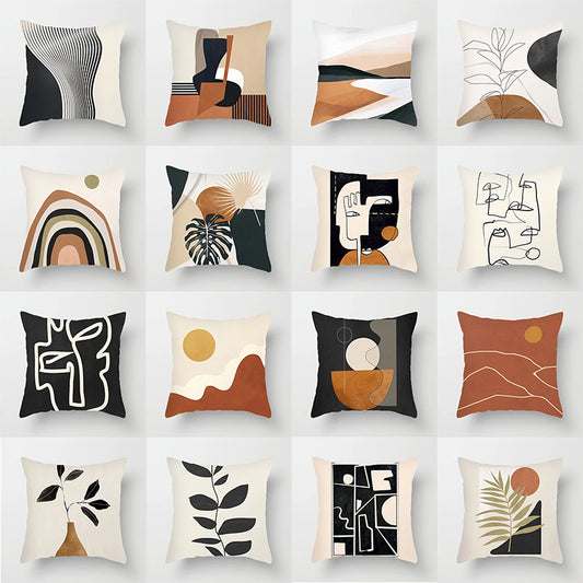 Cuscino marrone geometrico