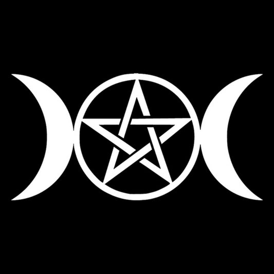 Adesivo murale Luna e pentagramma
