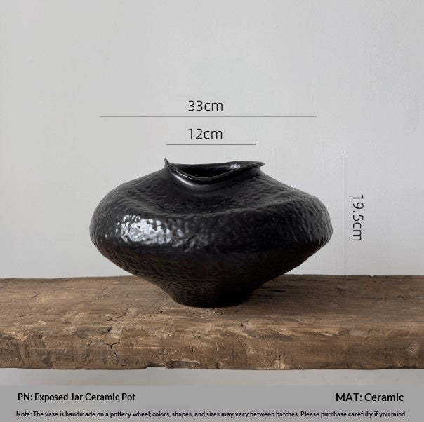 Vaso wabi-sabi nero
