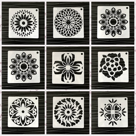 Stencil Mandala Dipinti
