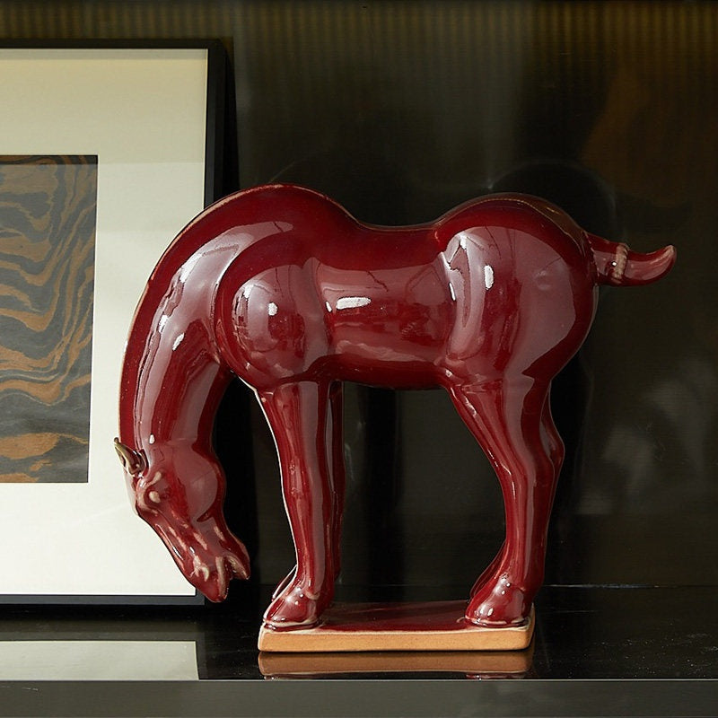 Statuetta cavallo ceramica