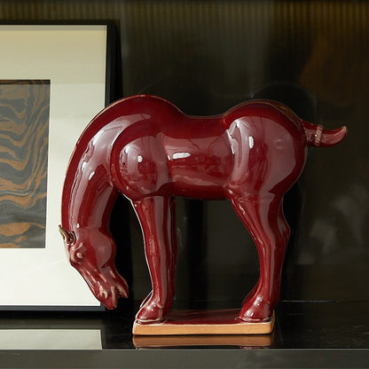 Statuetta cavallo ceramica
