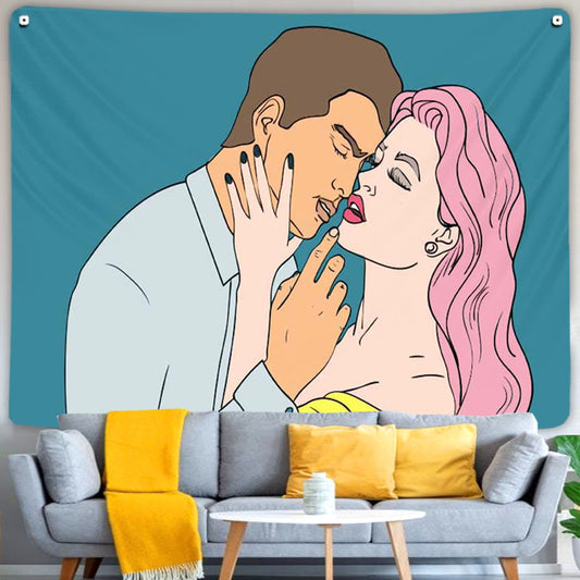 Arazzo Donna con binocolo