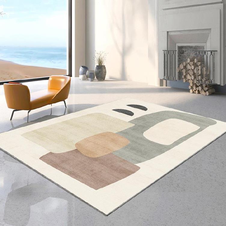 Tappeto losanghe turchese grigio beige