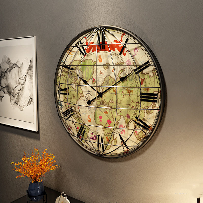 Orologio da parete Mappe geografiche vintage