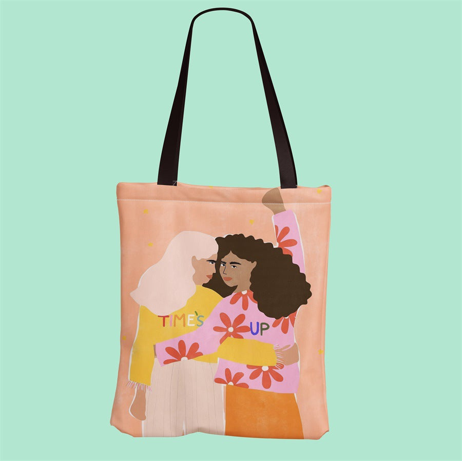 Borsa tela grande donna con leopardo