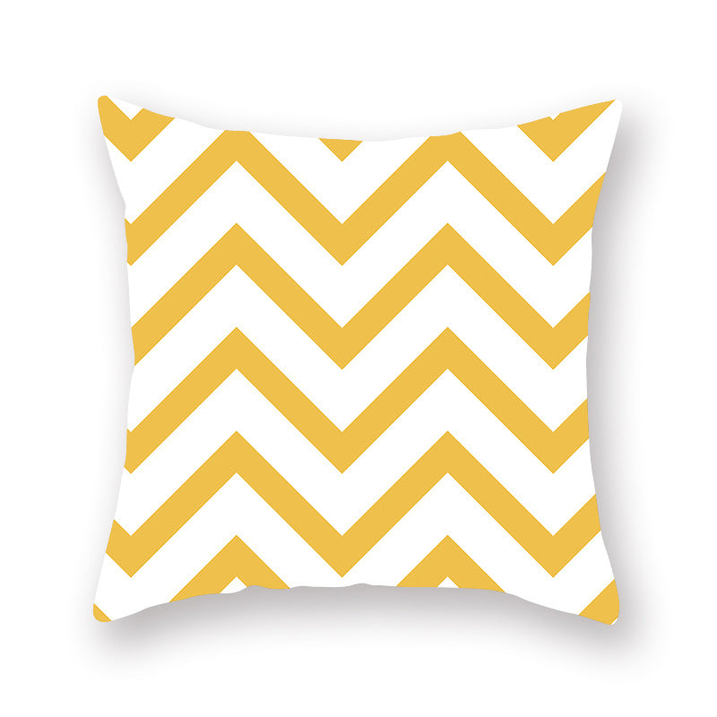 Cuscino giallo geometrico