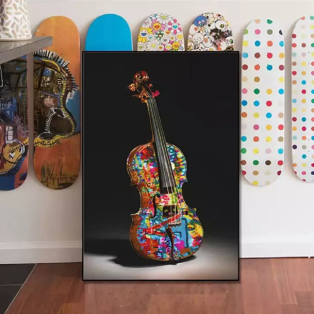 Quadro violino graffiti