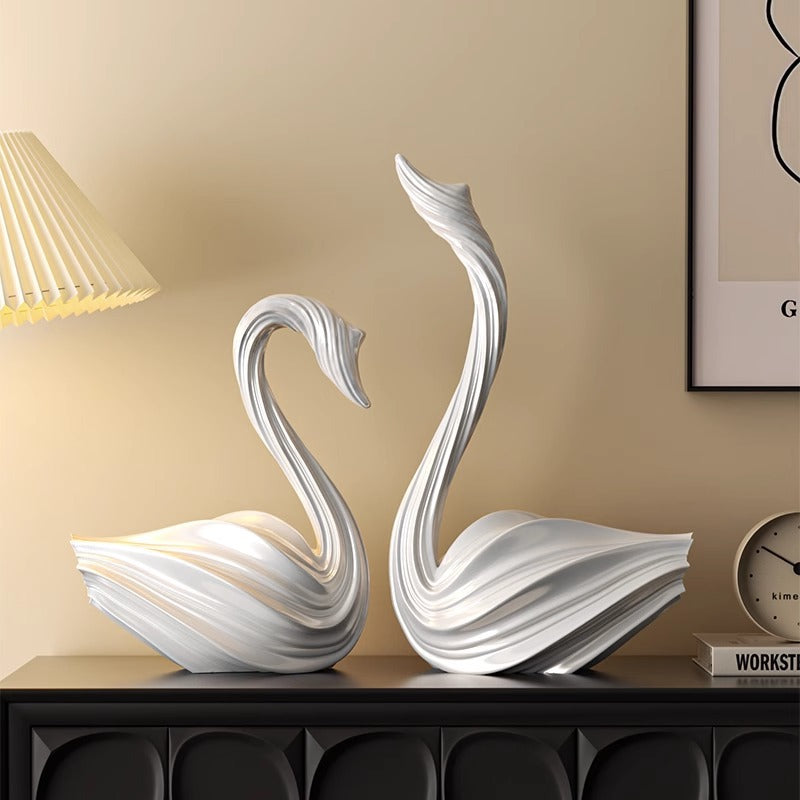 Scultura cigno minimalista