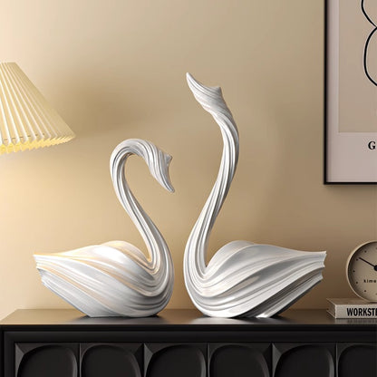 Scultura cigno minimalista