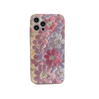 Cover telefono fiori effetto liquido