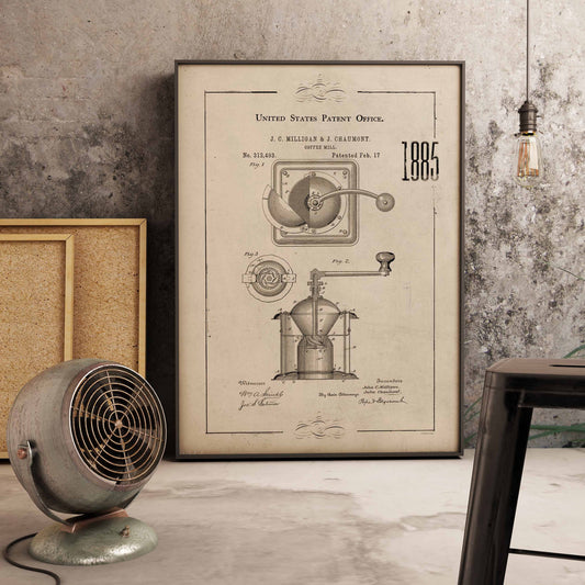 Quadro su tela Disegni meccanici vintage