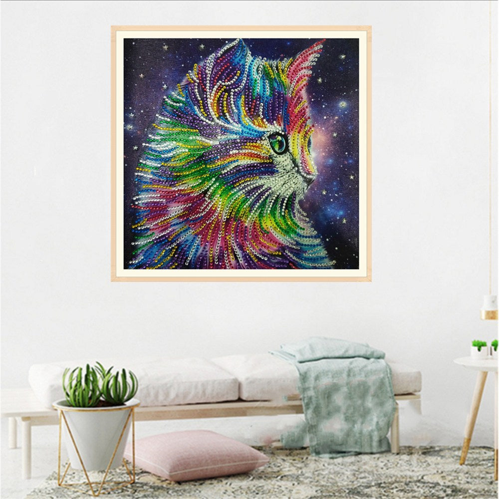 Quadro diamanti gatto