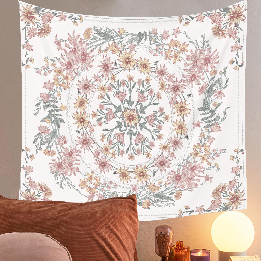 Arazzo mandala floreale