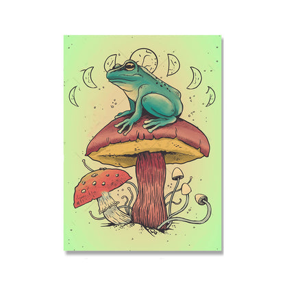 Quadro rana e funghi