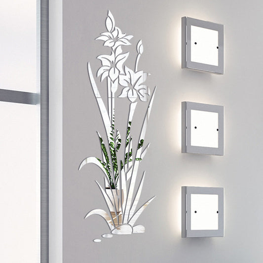 Adesivo murale Fiori stilizzati bianco nero minimalista