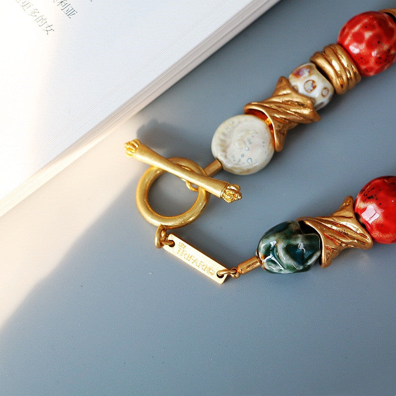 Collana ceramica pietra naturale