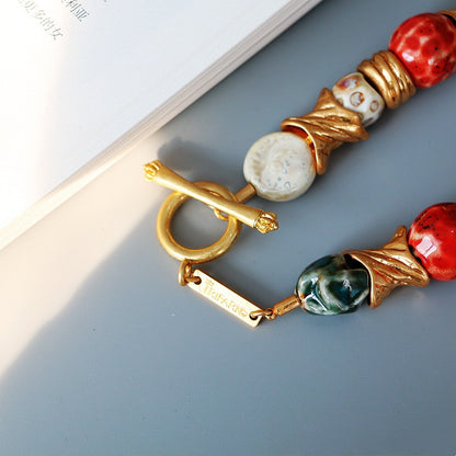 Collana ceramica pietra naturale