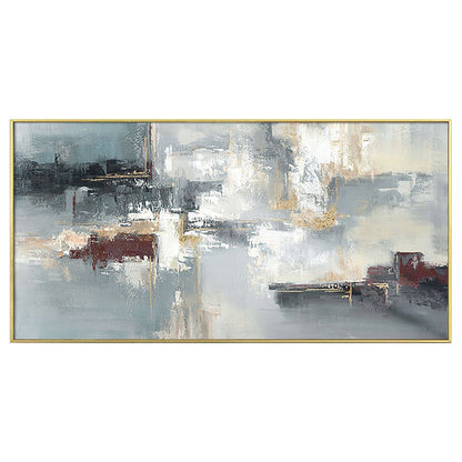 Quadro astratto grigio azzurro