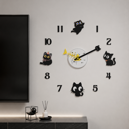 Orologio da parete Gatti silhouette