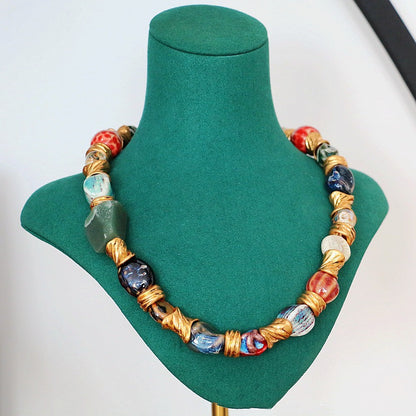 Collana ceramica pietra naturale