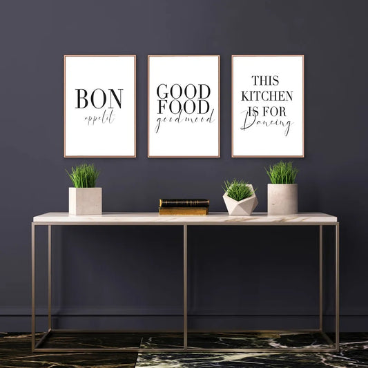 Quadro su tela Citazioni cucina