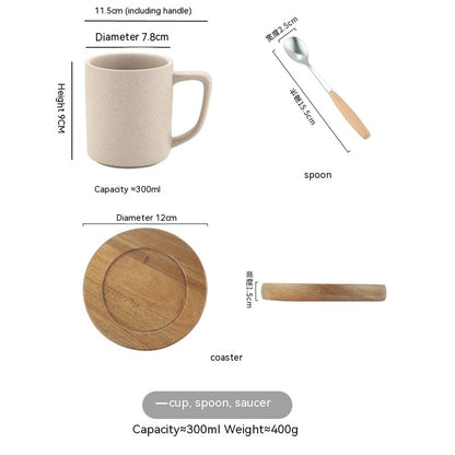 Tazza beige sabbiata cilindrica
