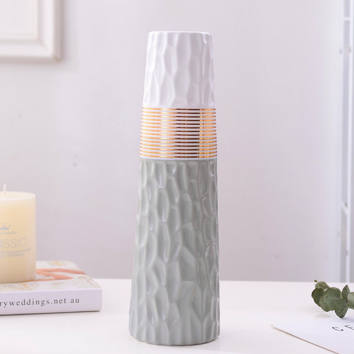 Vaso ceramica bicolore