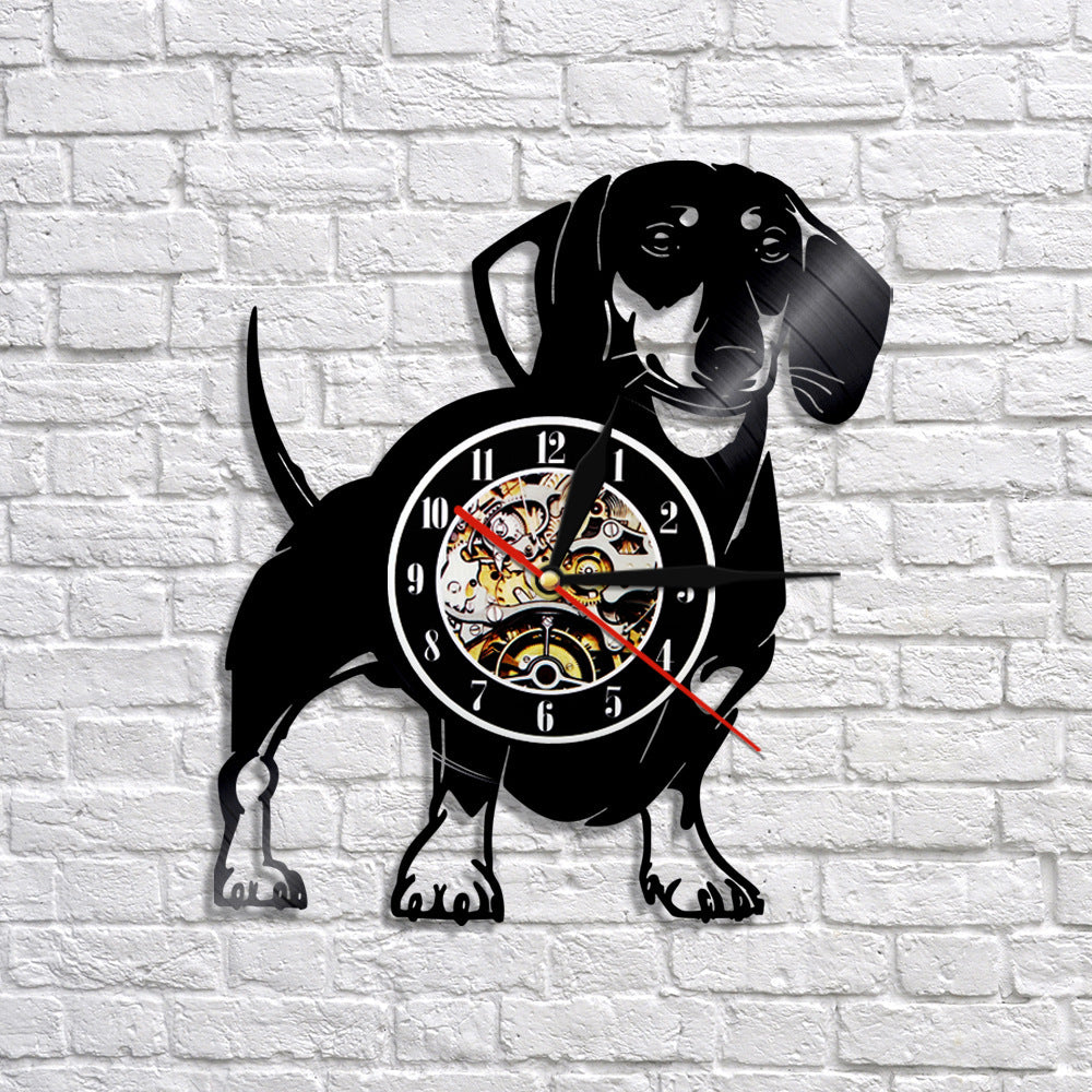 Orologio da parete Cane sagoma silhouetta
