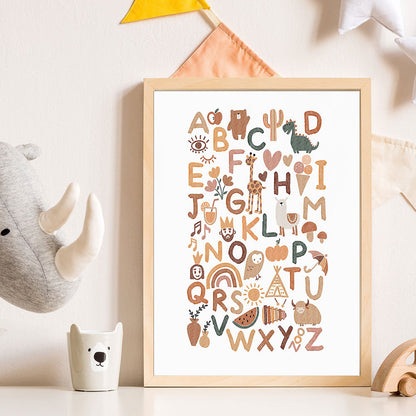 Poster alfabeto animali
