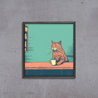 Quadro gatto retrò