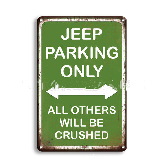 Quadro su tela Cartello parcheggio Jeep