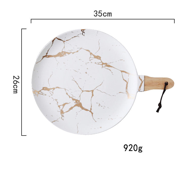 Vassoio ceramica con marmo