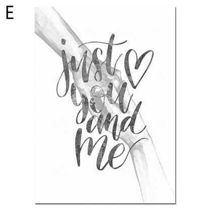 Tela amore in bianco e nero