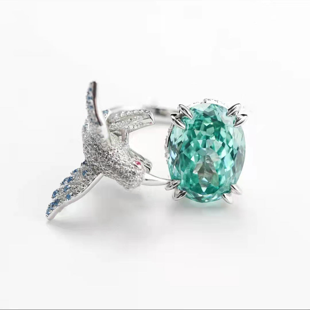 Anello uccello dipinto