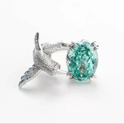 Anello uccello dipinto