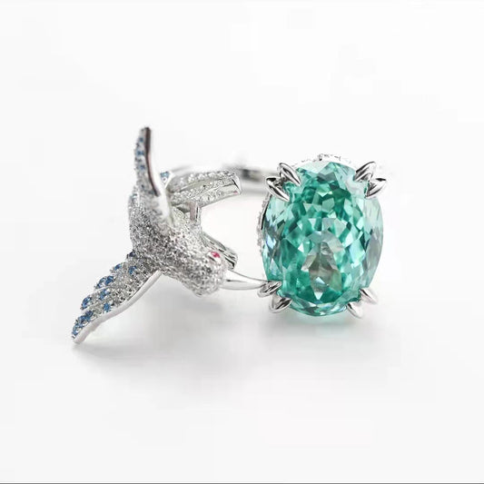 Anello uccello dipinto
