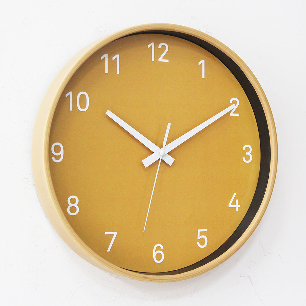 Orologio da parete Giallo minimale