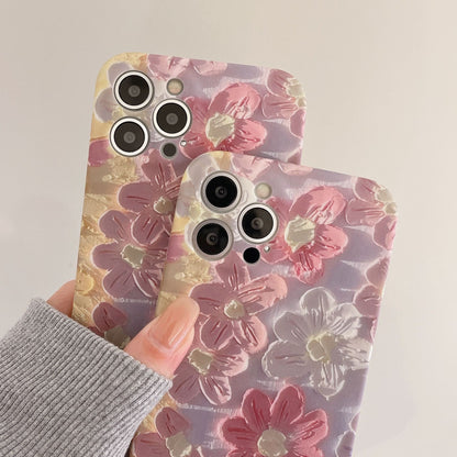Cover telefono fiori effetto liquido