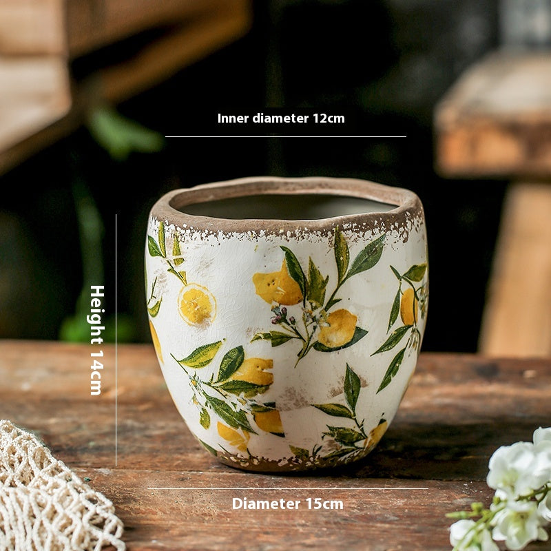 Vaso fiori ceramica retro